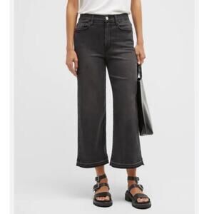 FRAME DENIM Ali Wide Leg Crop Jean Black Size 32 Stretch | City Boho 90s